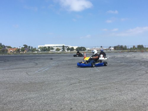 Jonny in go-kart 